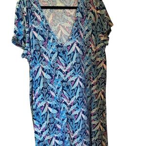 NWT PLUS SZ 2X Lilly Pulitzer tropical print dress.